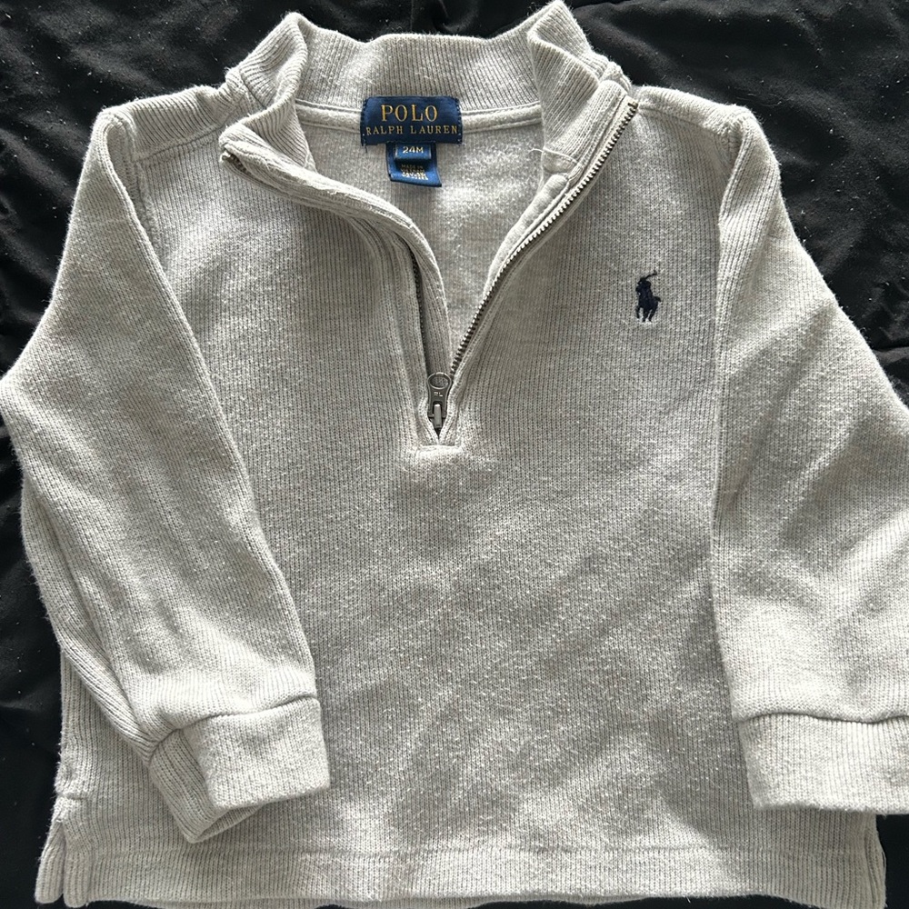24 month Polo quarter zip sweater. Like new.